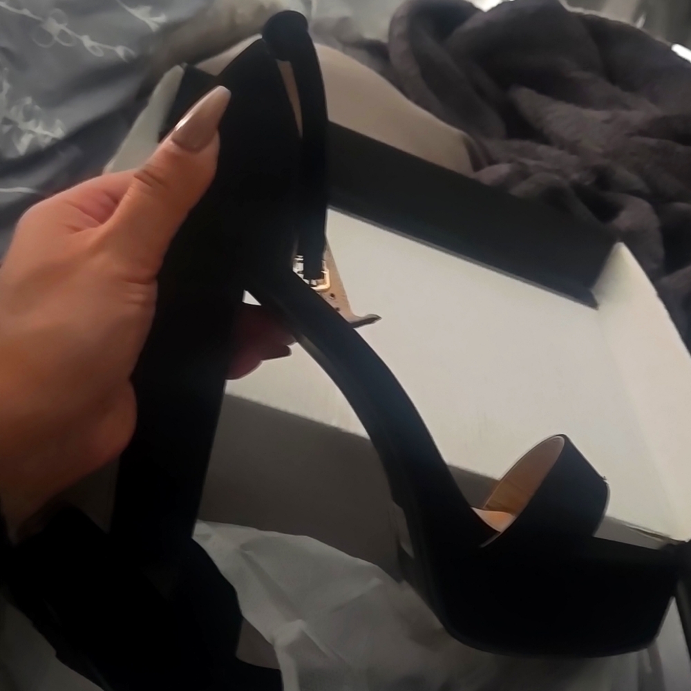 Chunky black  heel